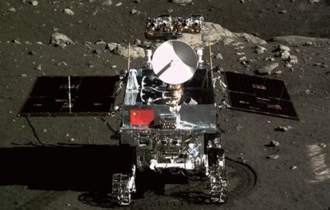 Yutu Rover op de maan.